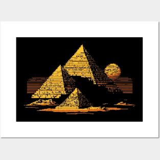 Egyptian Pyramids Pixel Art Posters and Art